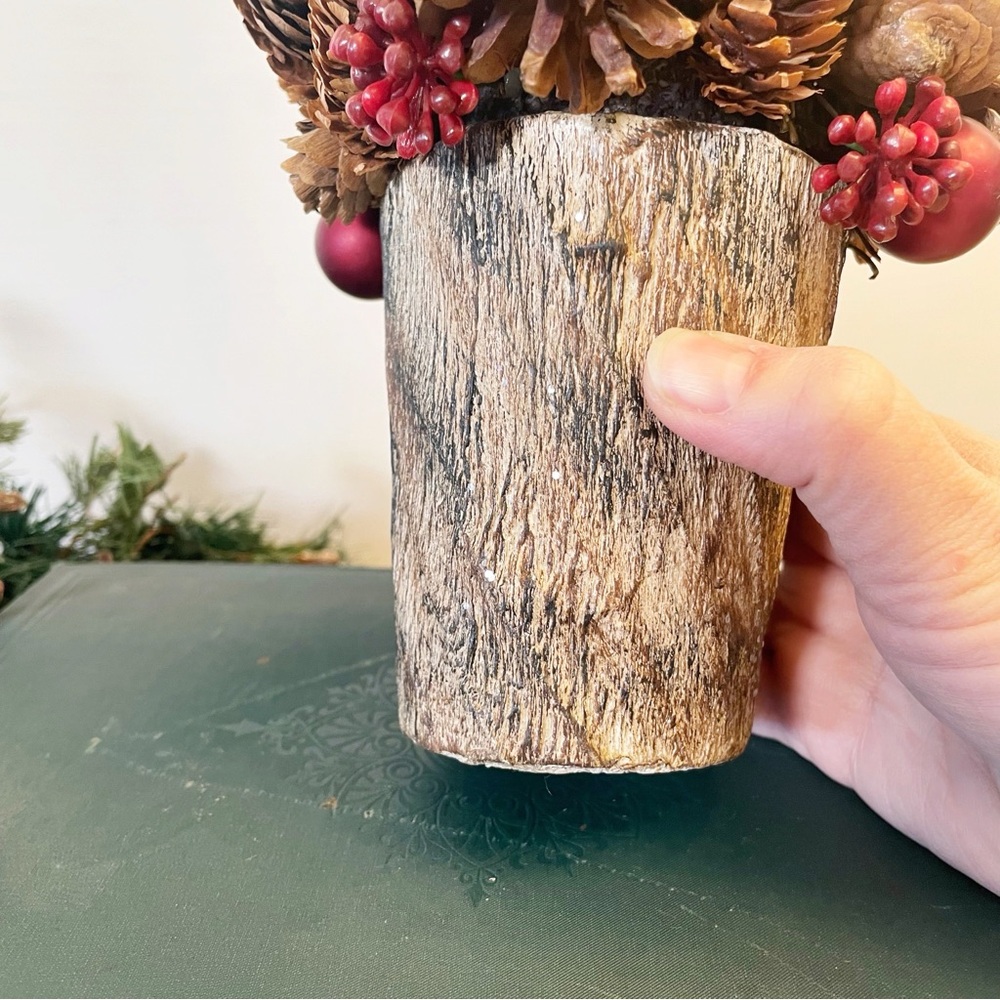 PIER 1 IMPORTS Pinecone Christmas Topiary NWT Festive Holiday Party Decor - Picture 3 of 11